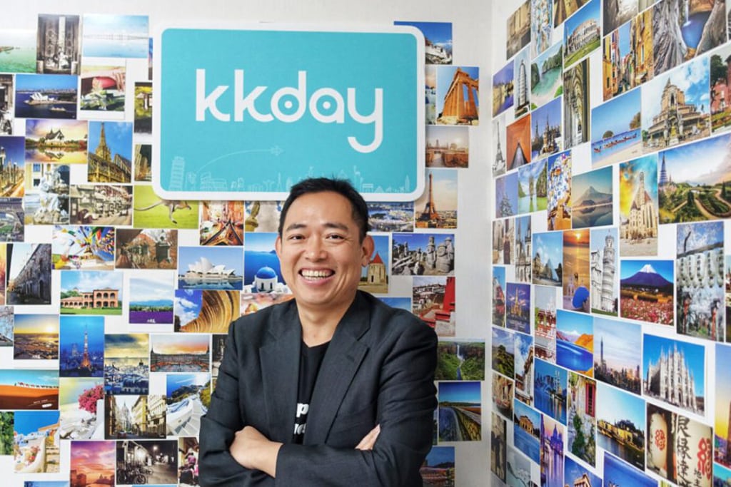 KKDay, Asia’s largest attractions platform, has raised $10.5 million in additional funding led by Japanese investors. The investment has made the startup's founder and CEO Ming Chen, shown in this winter 2017 photo, all smiles.