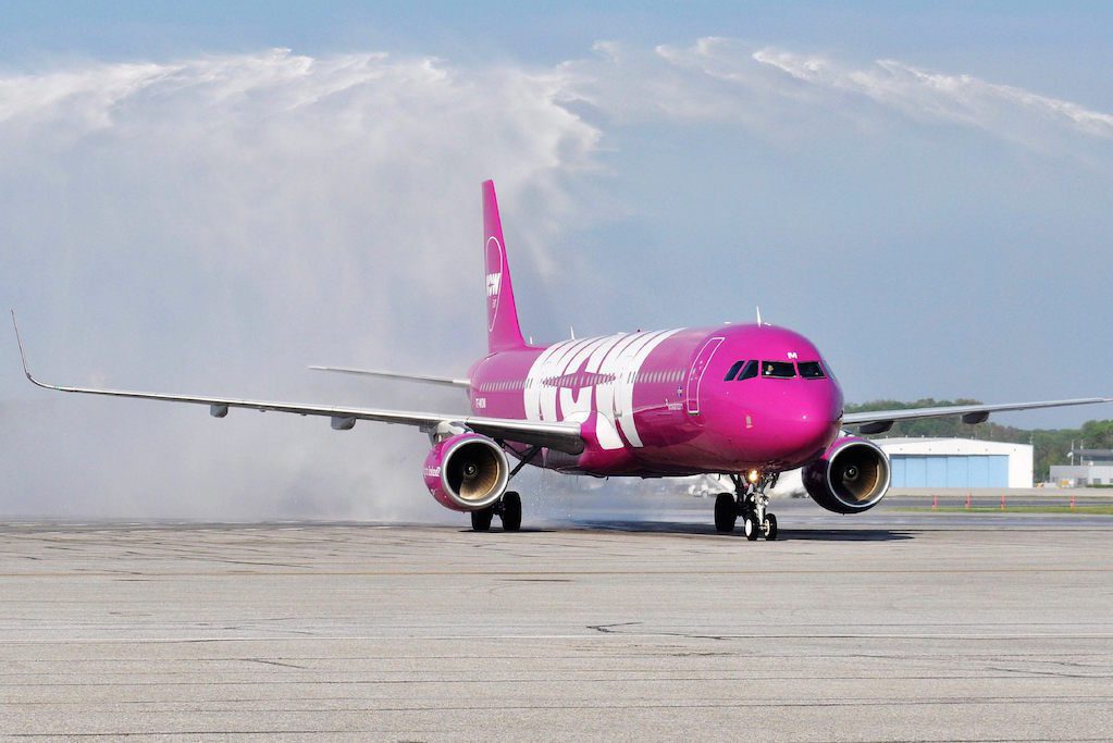 Indigo Partners, a private equity firm, has agreed in principle to invest in Wow Air. Pictured is one of Wow's Airbus A321s.