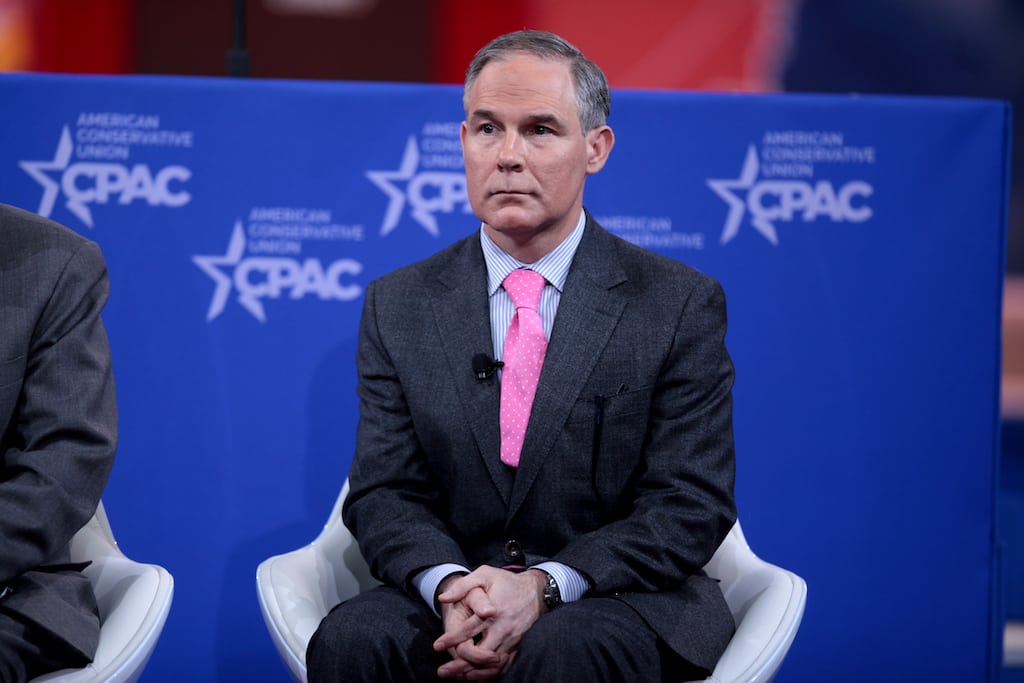 EPA administrator Scott Pruitt at CPAC 2017. Pruitt's attempts to game the government's business travel rules seem to have backfired spectacularly.