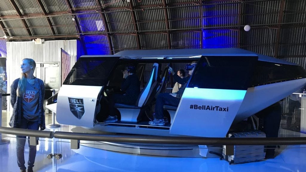The Bell Urban Air Taxi simulator.