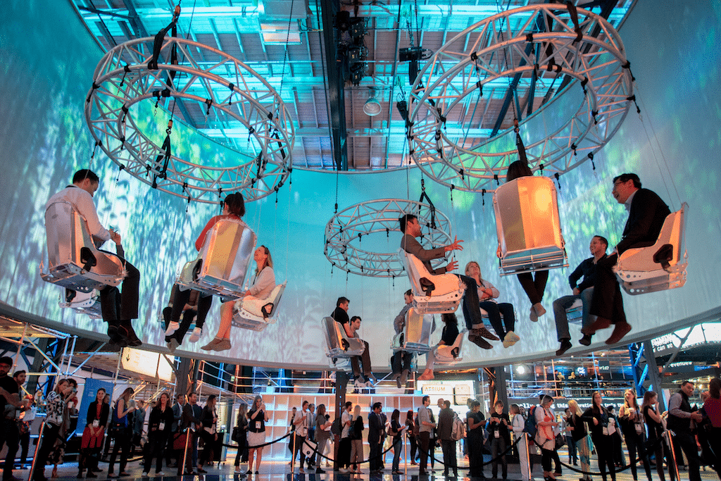 A promotional photo from C2 Montreal. The organization's partnership with IMEX Group shows that experiential concepts are becoming more important to meeting planners.