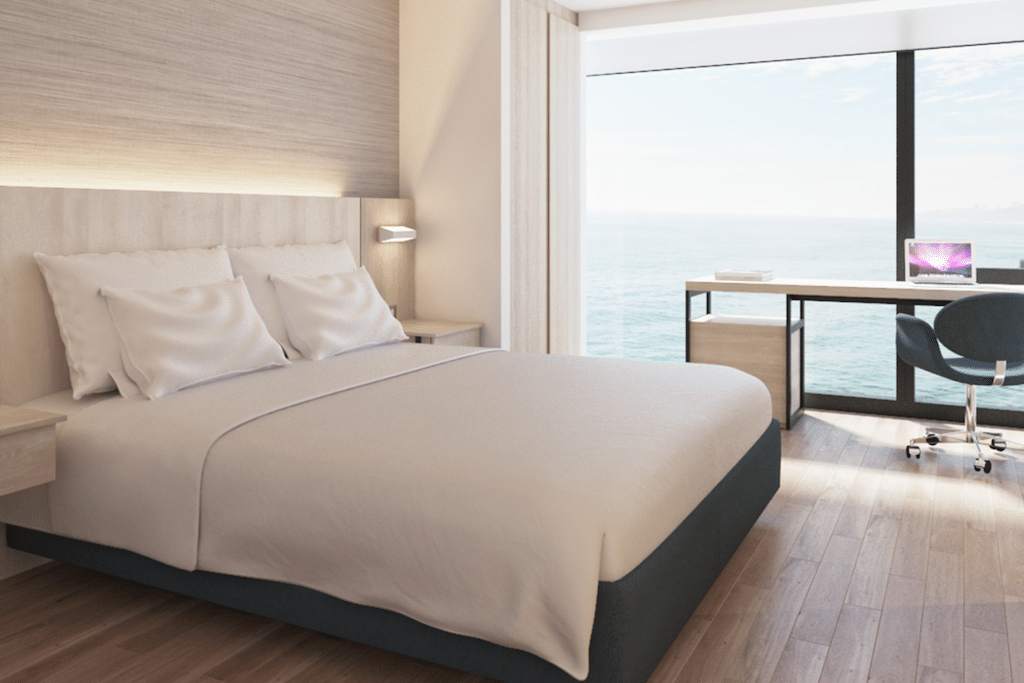 A guestroom at the Atton San Martin in Viña del Mar, Chile. AccorHotels and investment group Algeciras are buying the hotel company. 