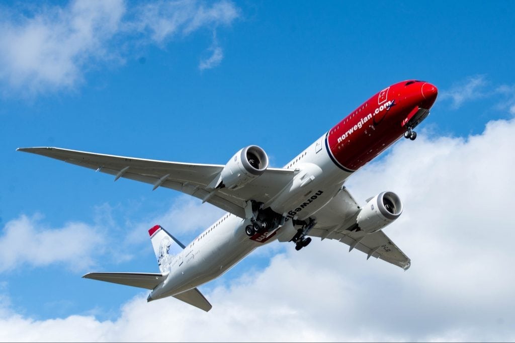 Last year, Boeing delivered more than 800 aircraft to airlines. Pictured is a Boeing 787-9 belonging to Norwegian Air.
