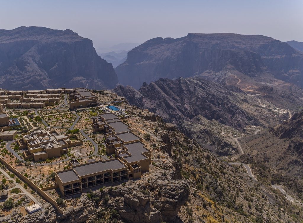 The Anantara property in the Green Mountains in Oman.