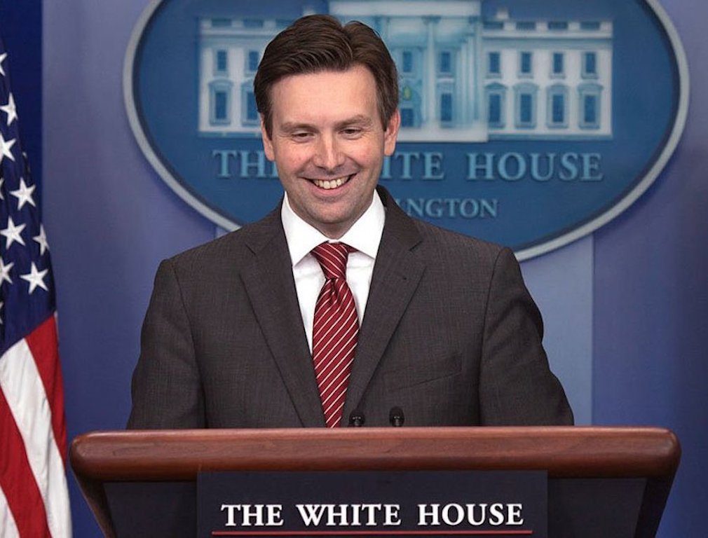 United Airlines, who has had its fair share of problems aboard it planes this past year, has hired a former White House press secretary Josh Earnest (pictured) to help with its image.