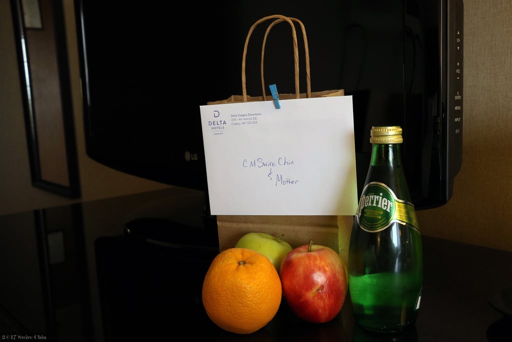 Delta Hotels is one example of a brand trying to offset travelers' carbon footprints. Pictured is a staff gift to a Delta guest at a Calgary, Canada property.