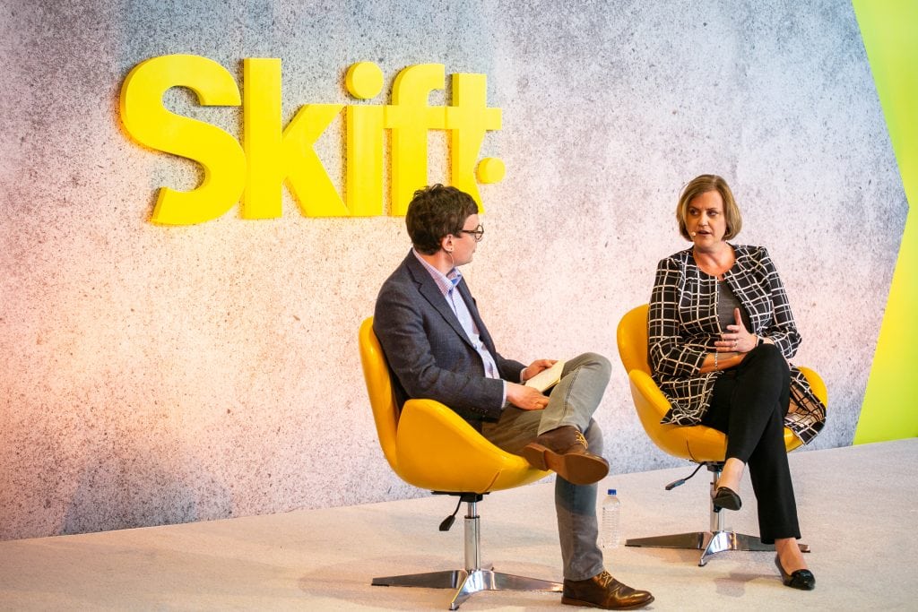 United Airlines Chief Digital Officer Linda Jojo spoke Tuesday at Skift Tech Forum. Jojo said United briefly removed tomato juice from flights because data suggested passengers don't drink it.