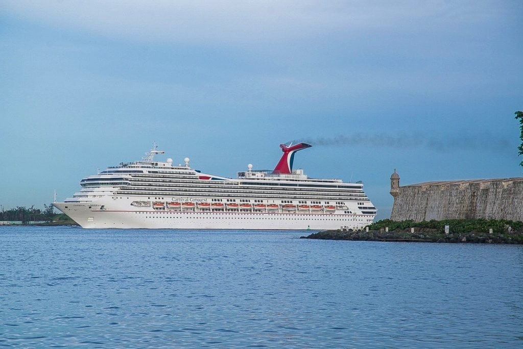 Carnival Conquest is shown returning to San Juan in November of 2017. Parent company Carnival Corp. said itineraries sailing out of the Puerto Rican port have been struggling. 