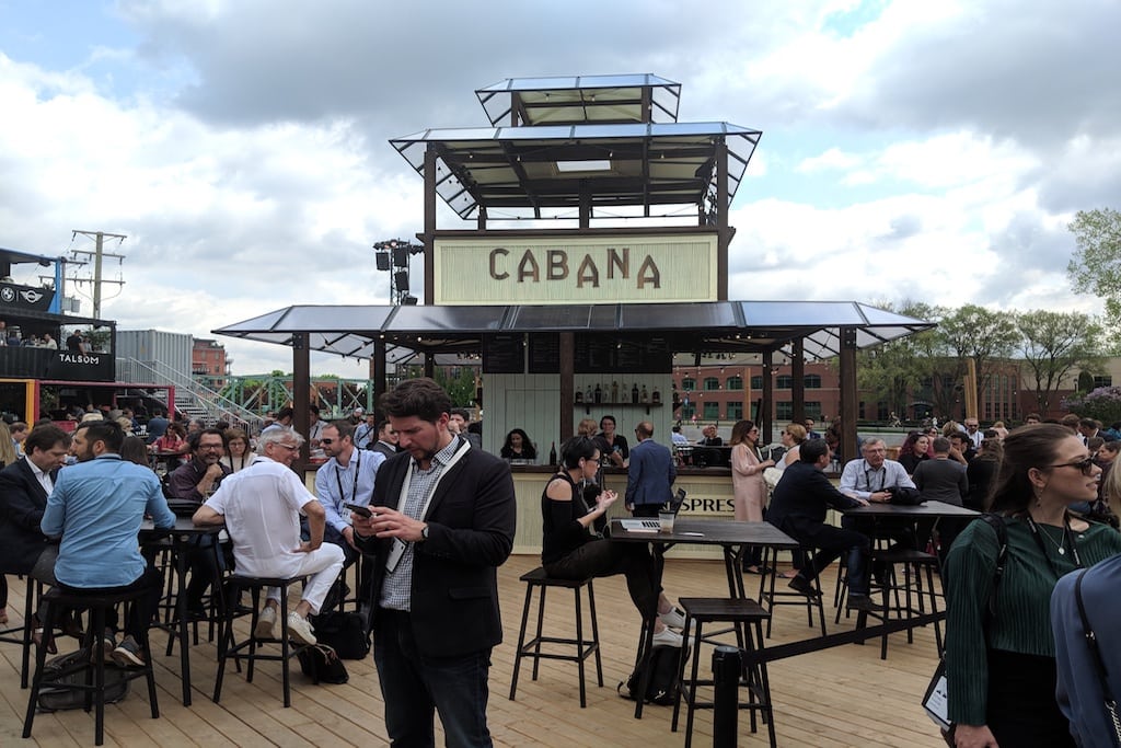 A restaurant at this year's C2 Montreal festival. More events are experimenting with charging attendees for meals instead of baking the price of food and beverage into the ticket price.