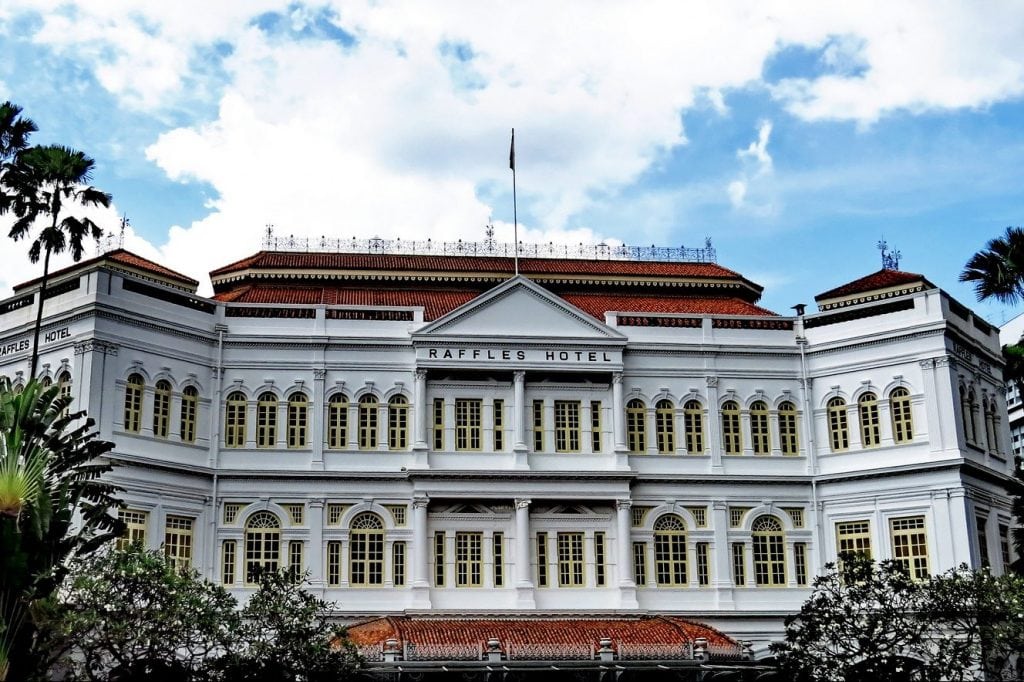 The Raffles Hotel in Singapore, now under renovation, is shown in January of 2015. AccorHotels has merged all of the loyalty programs from Fairmont, Raffles, and Swissôtel into its own Le Club AccorHotels program.