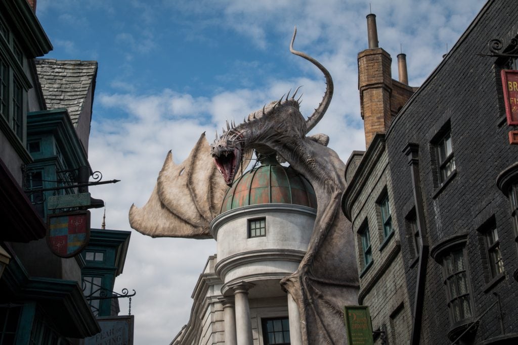 The Wizarding World of Harry Potter — Diagon Alley, which opened in 2014 at Universal Studios Florida, is pictured. Parent company Comcast is "looking at" building another theme park in Orlando, an executive confirmed Thursday.