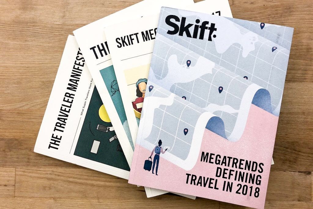 A selection of Skift's must-read magazines. 