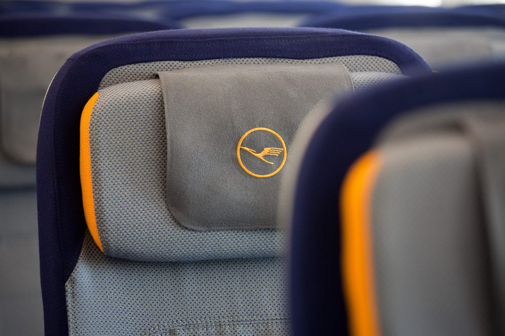 Lufthansa aircraft seats. The airline group is interested in playing a part in European consolidation.