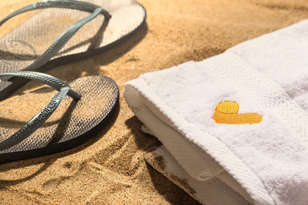 A Thomas Cook Group branded towel. The company 177-year-old company is trying to reinvent itself.