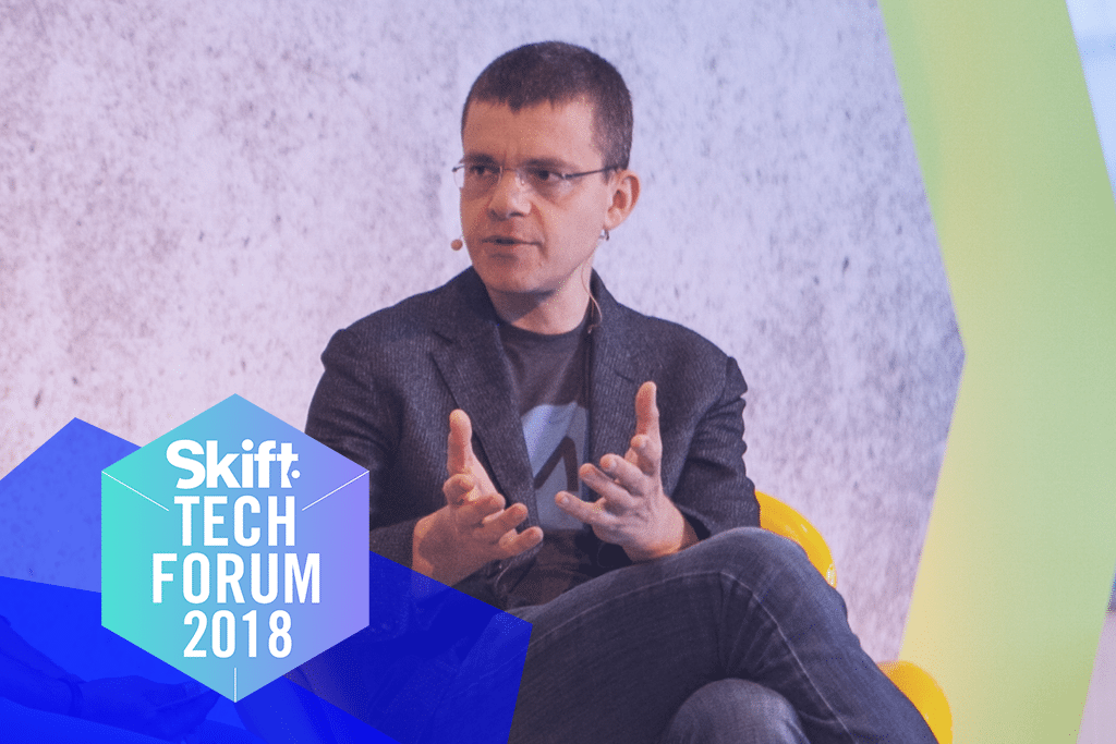 Max Levchin, Affirm's co-founder, speaking at Skift Tech Forum in Santa Clara, California, in June. 