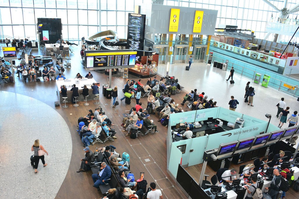 Terminal 5 at Heathrow International Airport.