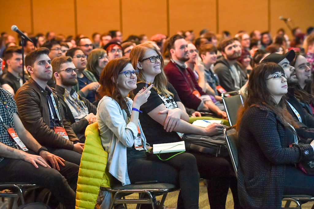 Attendees during a session at GDC 2018.