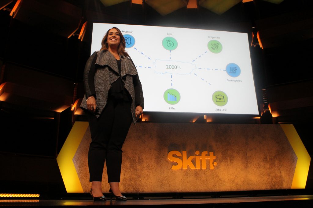 Carla Campos, executive director of the Puerto Rico Tourism Company, spoke at Skift Global Forum in New York City on September 27.