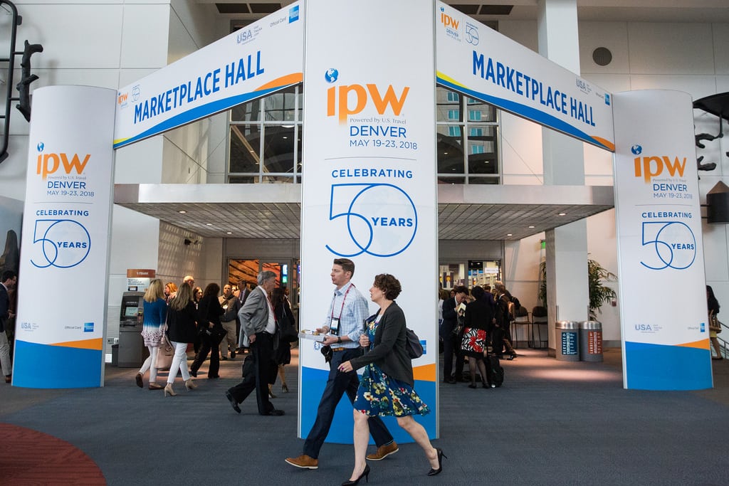 U.S. Travel is making structural changes to add domestic tourism advocacy to its work. Pictured are attendees at its IPW conference in May 2018 in Denver, Colorado.