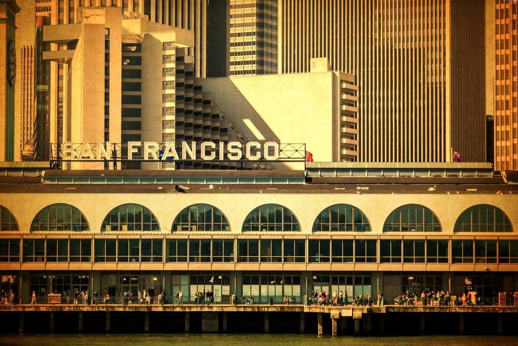 San Francisco on March 22, 2014. The U.S. National Travel and Tourism Office cleaned up its data to announce that nearly 77 million international travelers visited the United States in 2017.