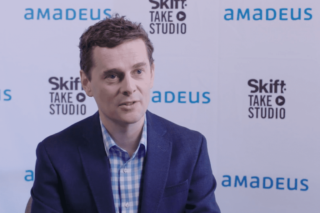 Tony Donohoe, former chief technology officer at Expedia, spoke in the Skift Take Studio during Skift Tech Forum.

