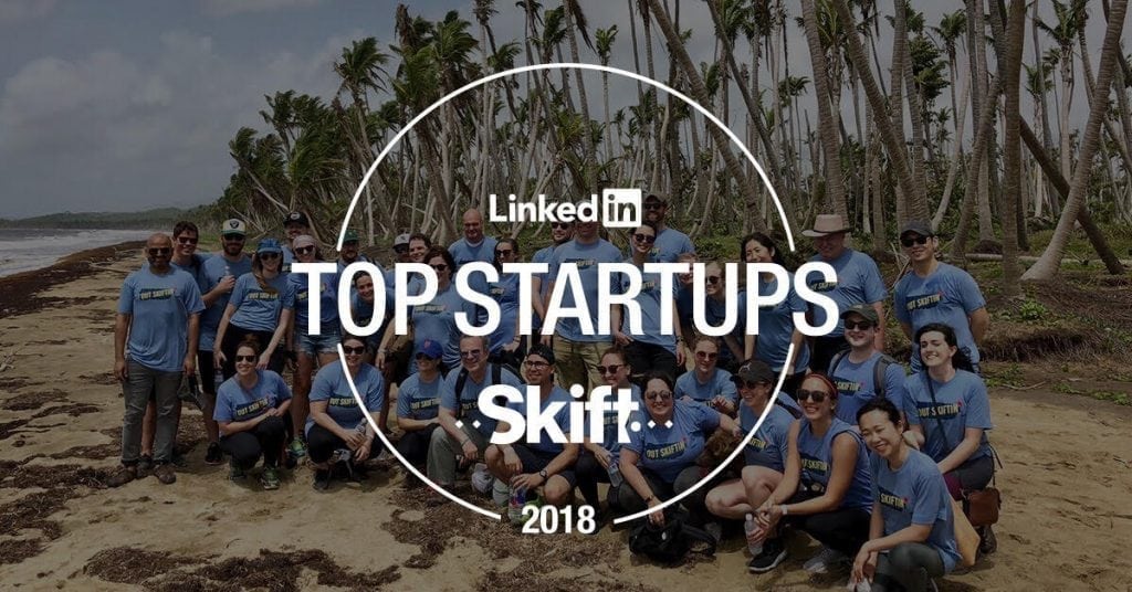 Skift is named one of LinkedIn's top startups. Here is the Skift team on a recent company retreat to Puerto Rico.