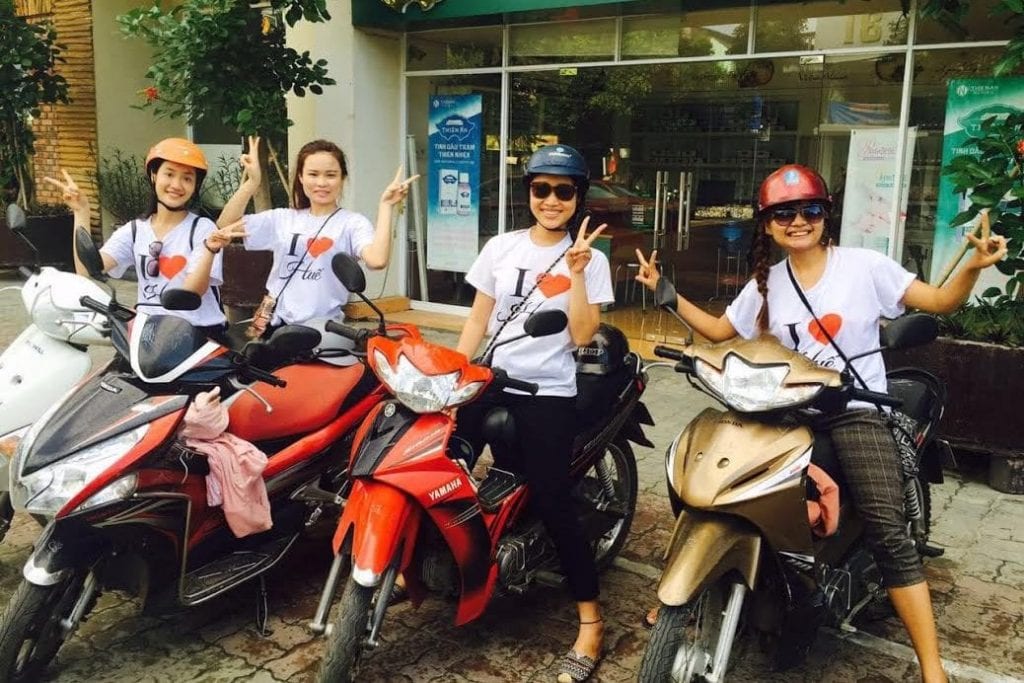 I Love Vietnam motorbike tours offer an opportunity for young women to develop their skills and become leaders in the tourism industry. Photo courtesy of I Love Vietnam tours.