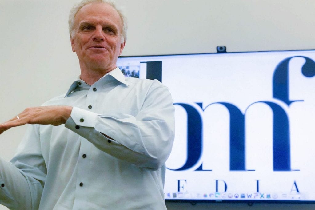 David Neeleman speaks in October 2018 about his new U.S. airline startup. It will be based in Salt Lake City. 