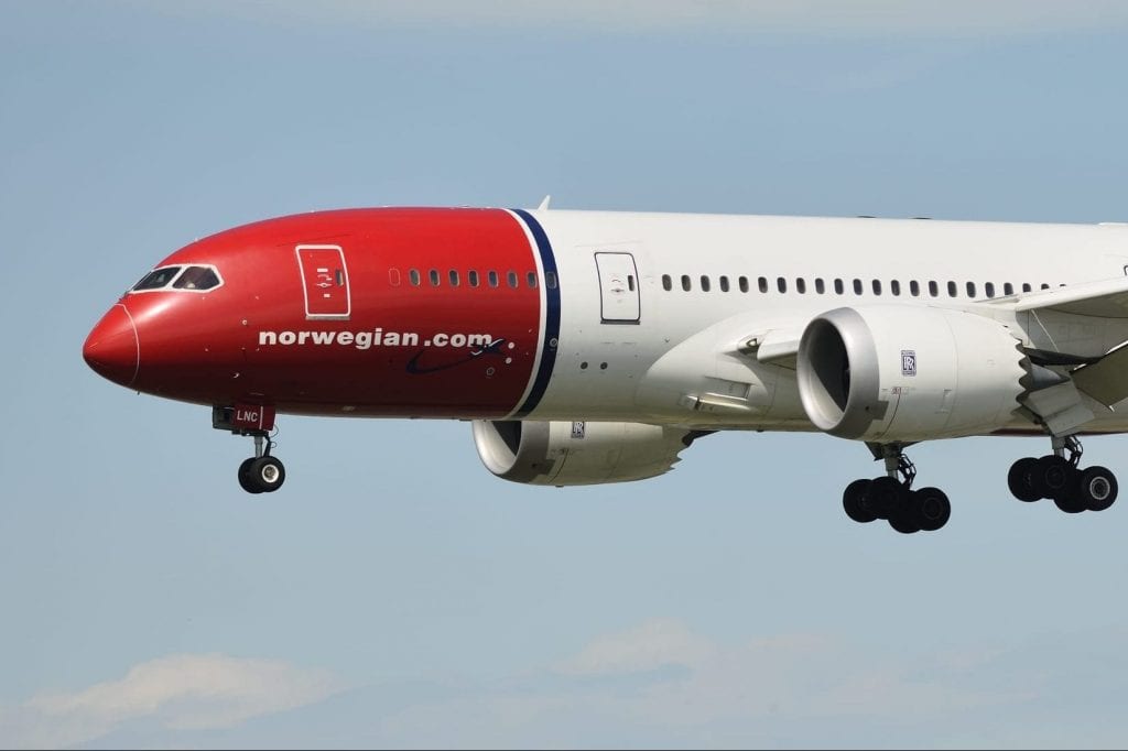 Norwegian Air, which flies the Boeing 787 seen here, will have a slow first quarter.