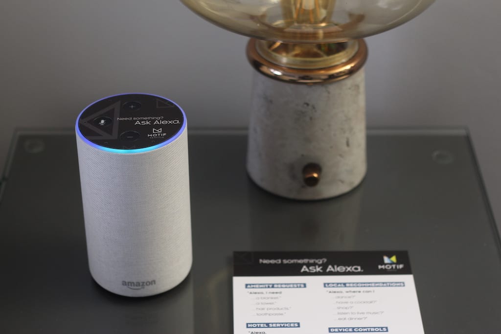 The Motif Seattle, a Destination Hotel, and its sister property, Thompson Seattle, have placed Amazon Echo devices in all of their guest rooms. 