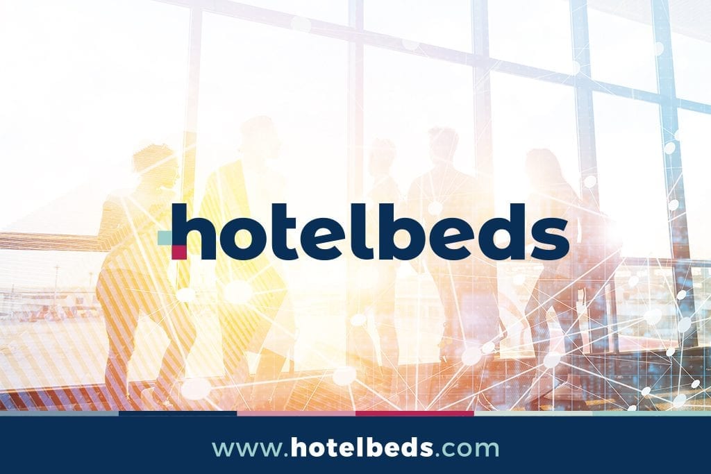 The new Hotelbeds brand identity. the company has dropped the 