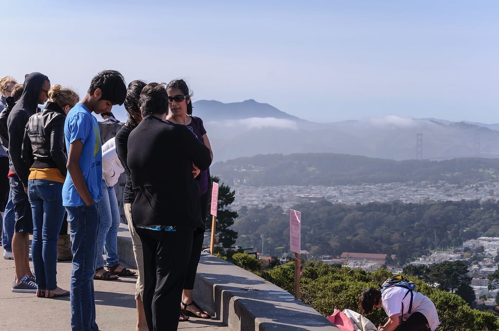Tourism arrivals in North America grew 5 percent year-over-year from January to June. Pictured are tourists at Twin Peaks in San Francisco.