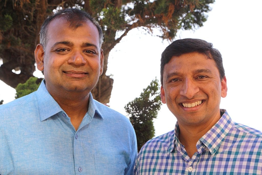 AppZen co-founders Kunal Verma (left) and Anant Kale are pleased that their startup has received $35 million in funding.