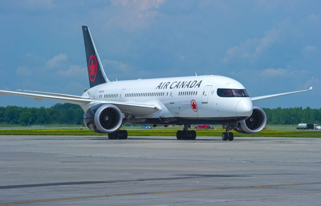 Air Canada has no problem packing its widebody aircraft, like this Boeing 787, in summer. But winter is a challenge. 
