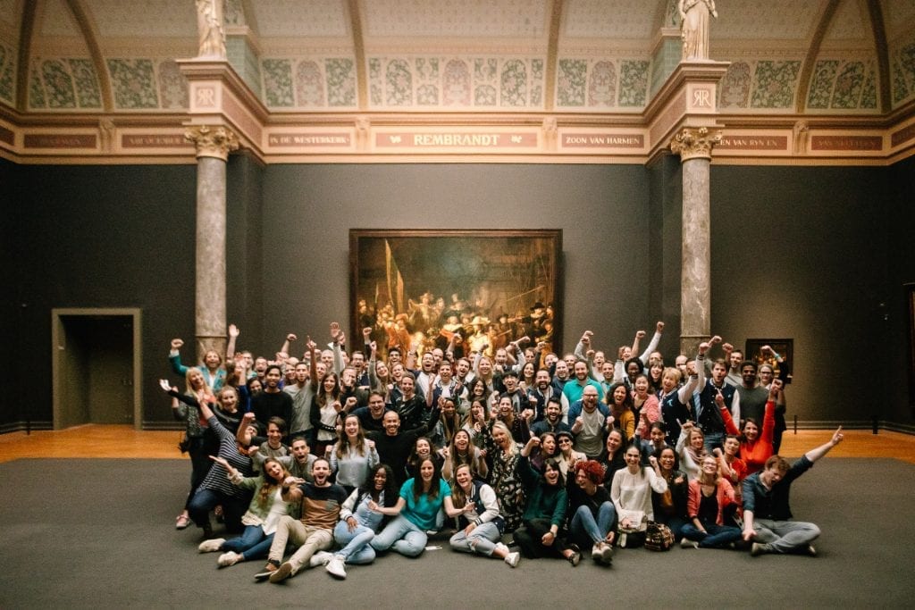 The Tiqets team at the Rijksmuseum in Amsterdam in the Netherlands. The attractions booking company has raised a fresh round of funding.