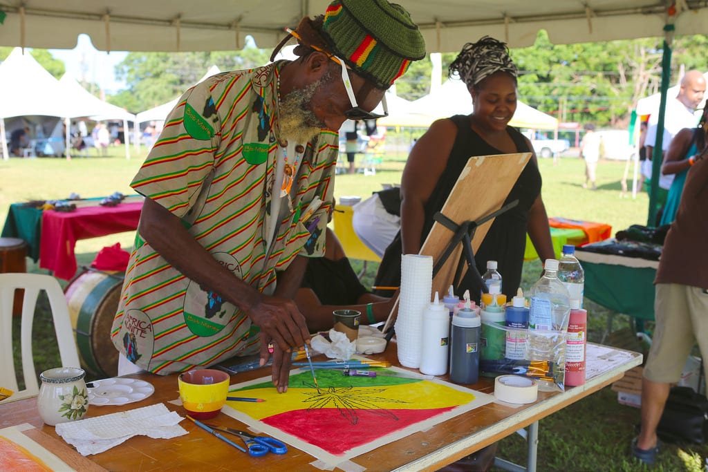Caribbean tourism officials are studying the impact of pot tourism as marijuana possession remains illegal throughout most of the region. Pictured are exhibitors at the Rastafari Rootzfest in Jamaica in 2015.