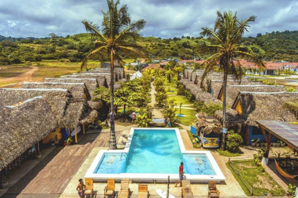 Selina, an operator of luxury mixed-use spaces, meaning a mix of hotel rooms, bars, and co-working spaces, has received $150 million in real estate funding. Shown here is a Selina property in Playa Venao, Panama.
