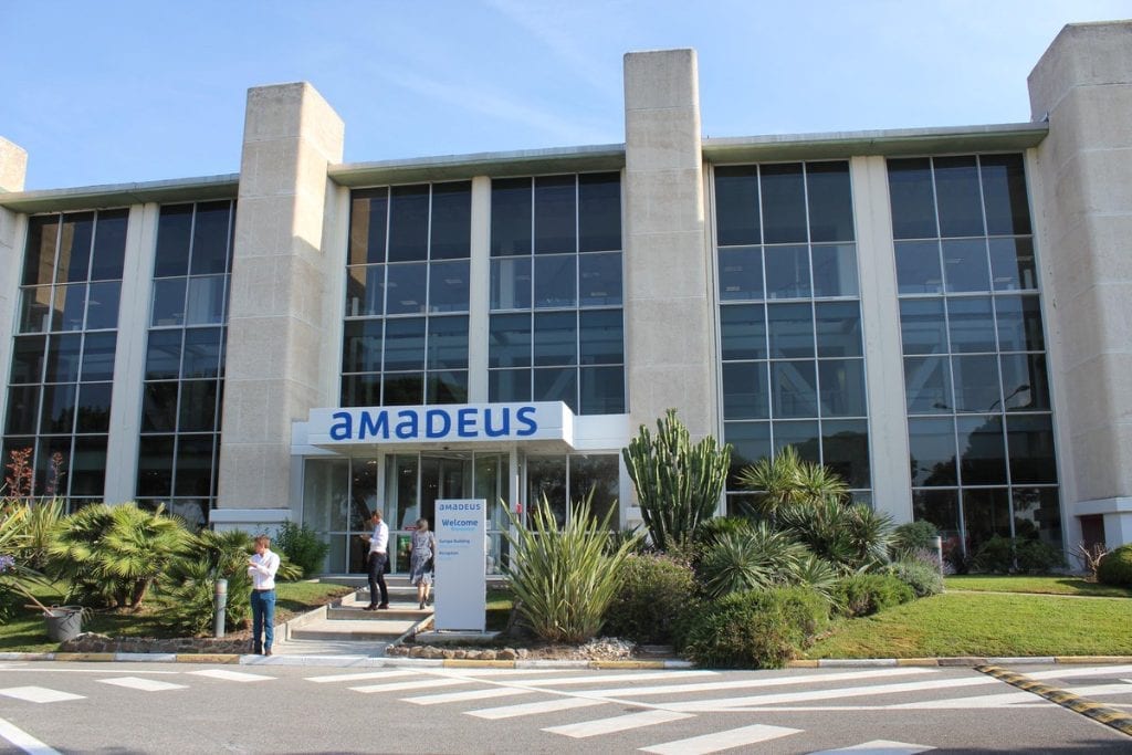 A view of an Amadeus office Bel-Air à Villeneuve-Loubet near Nice, France, where the Madrid-based travel technology company has its engineering headquarters for Europe. Amadeus has entered into a strategic partnership with Points International, a provider of loyalty tech solutions to airlines.