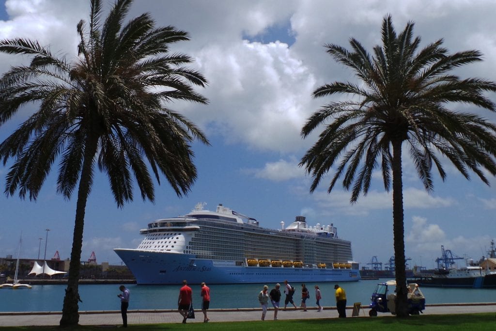 Jeff Tolkin, co-chairman and CEO of World Travel Holdings, asserts that cruises will gain momentum as a revenue source for travel advisors over the next decade. Shown here is Royal Caribbean's Anthem of the Seas in Las Palmas.