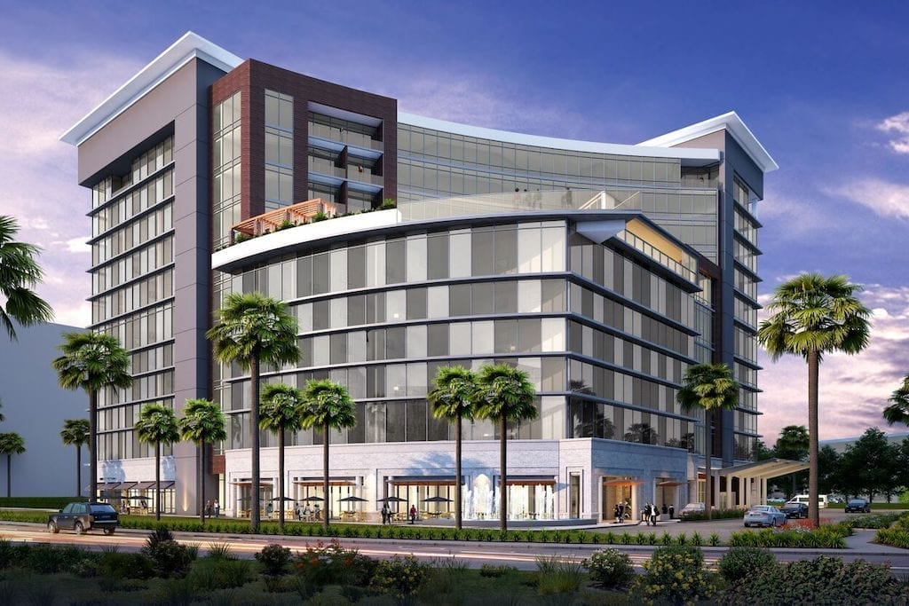 A rendering of the Caesars Republic Scottsdale, which represents Caesars Entertainment's first non-gaming hotel brand. 
