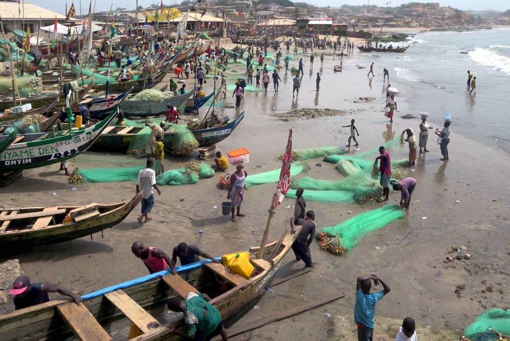 Getting ready for fishing at the beach at Cape Coast, Ghana. Travel to Ghana may be a popular exploit this year to mark the Year of Return.