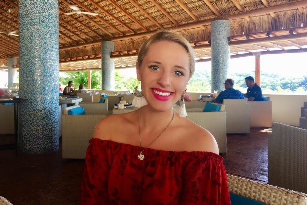 Sara Killian, a travel advisor with Legacy Travel of Plano, Texas, is pictured at the Huatulco development in Mexico. Killian took part in Signature Travel Networks agent training bootcamp.
