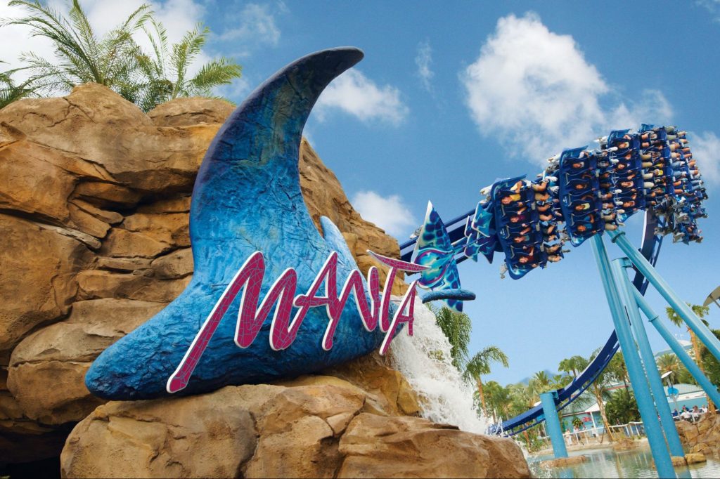 Riders are shown on a roller coaster in this promotional photo from SeaWorld Orlando. The company saw attendance and revenue increase in 2018.