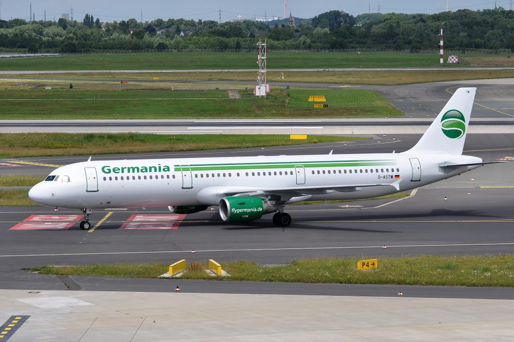 A Germania aircraft. The carrier has ceased flying.