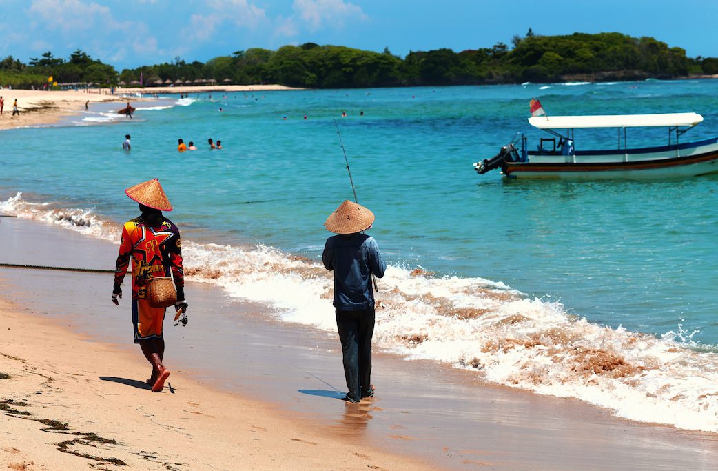 Nusa Dua Beach in Bali, Indonesia. The Olympics could exacerbate Indonesia's problems with poverty.