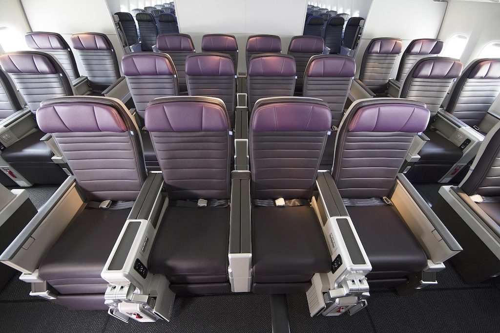 United Airlines is placing a big bet on premium seats for transatlantic routes. Premium revenues have been offsetting weaker performance in coach. 
