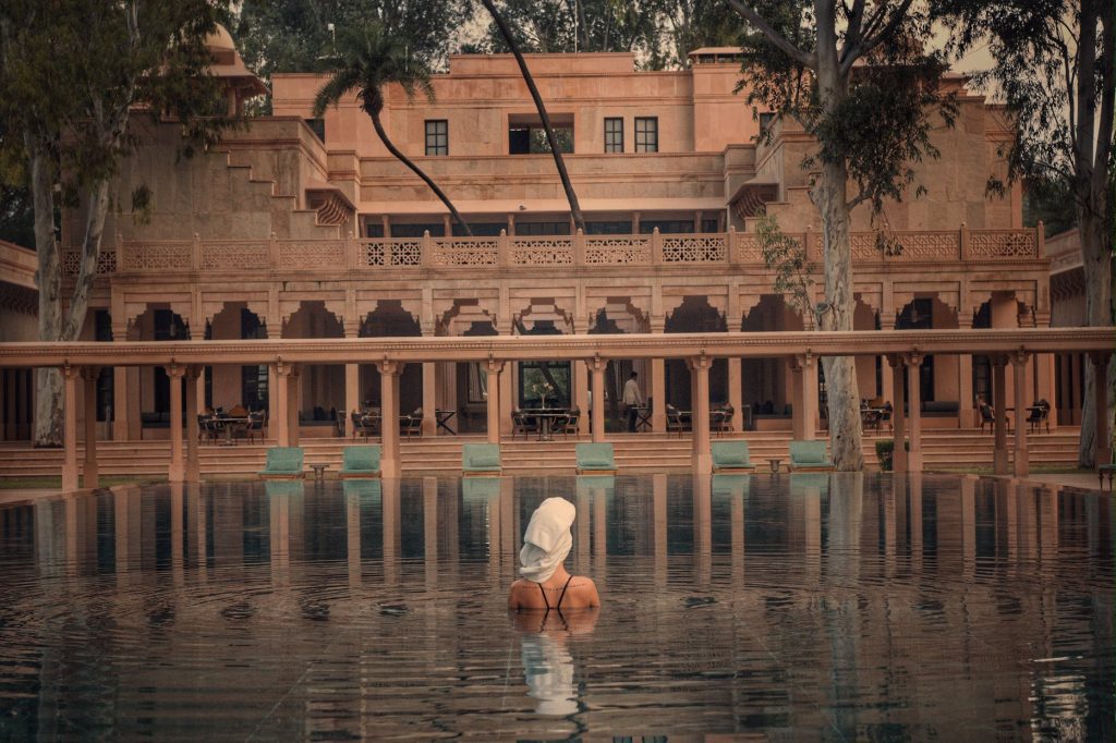 The Amanbagh in Rajasthan, India. Tour operators are incorporating wellness ideas into more of their vacations.