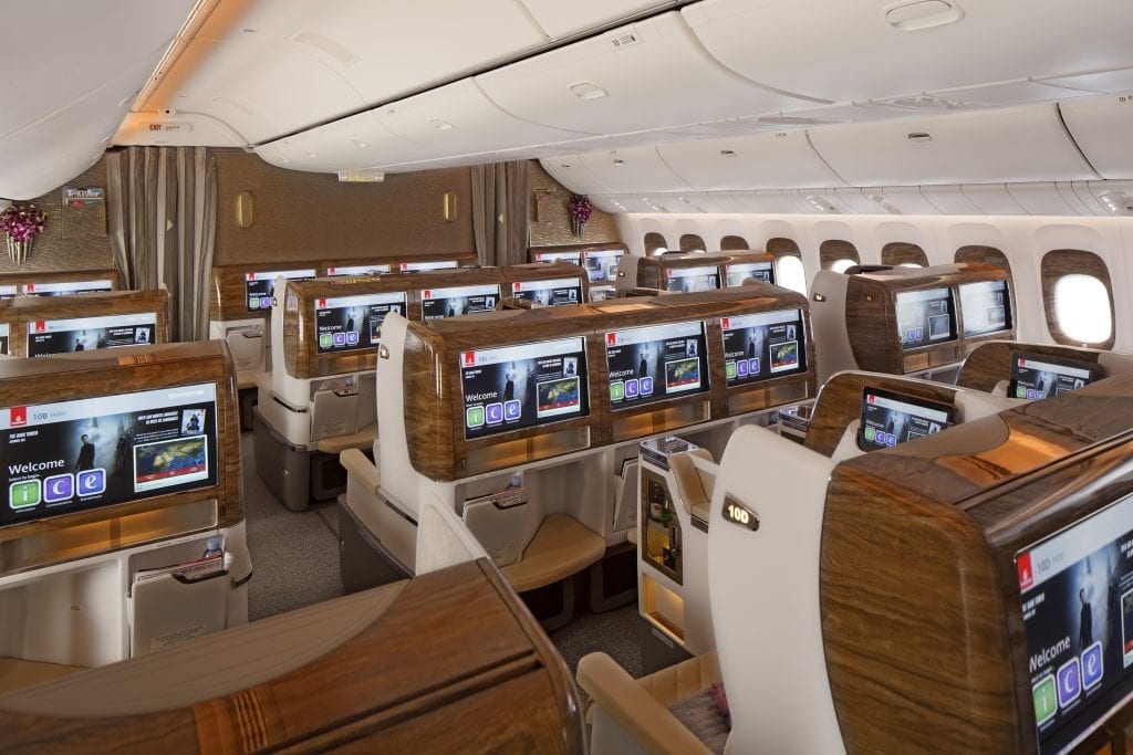 The new in-flight entertainment aboard an Emirates jet. 