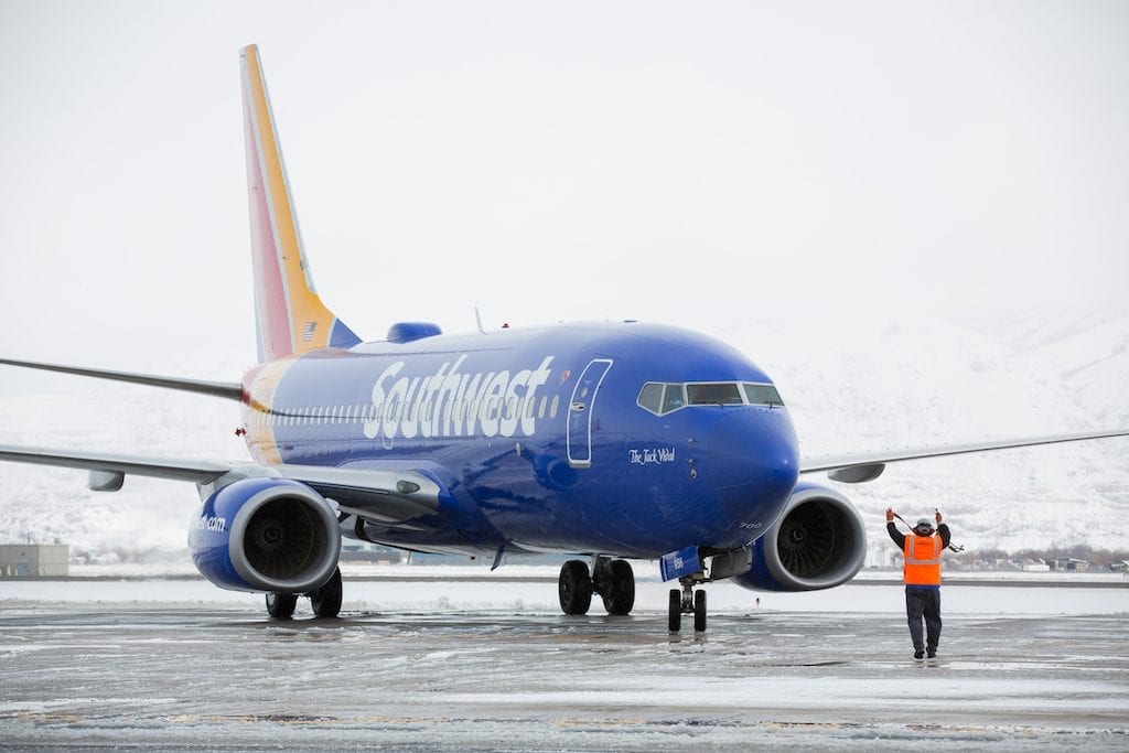 Southwest is grounding its Boeing 737 Max fleet under orders from the FAA. The airline will try to pick up the slack with other aircraft, like this Boeing 737-700 seen in Salt Lake City.
