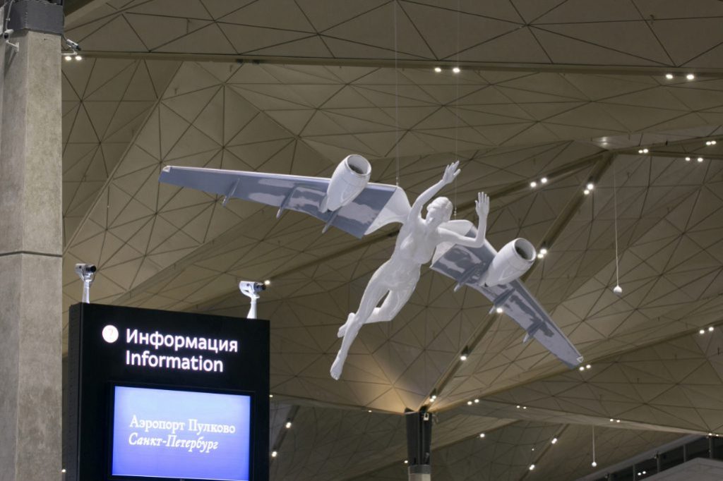 angel artwork at St Petersburg's pulkovo airport